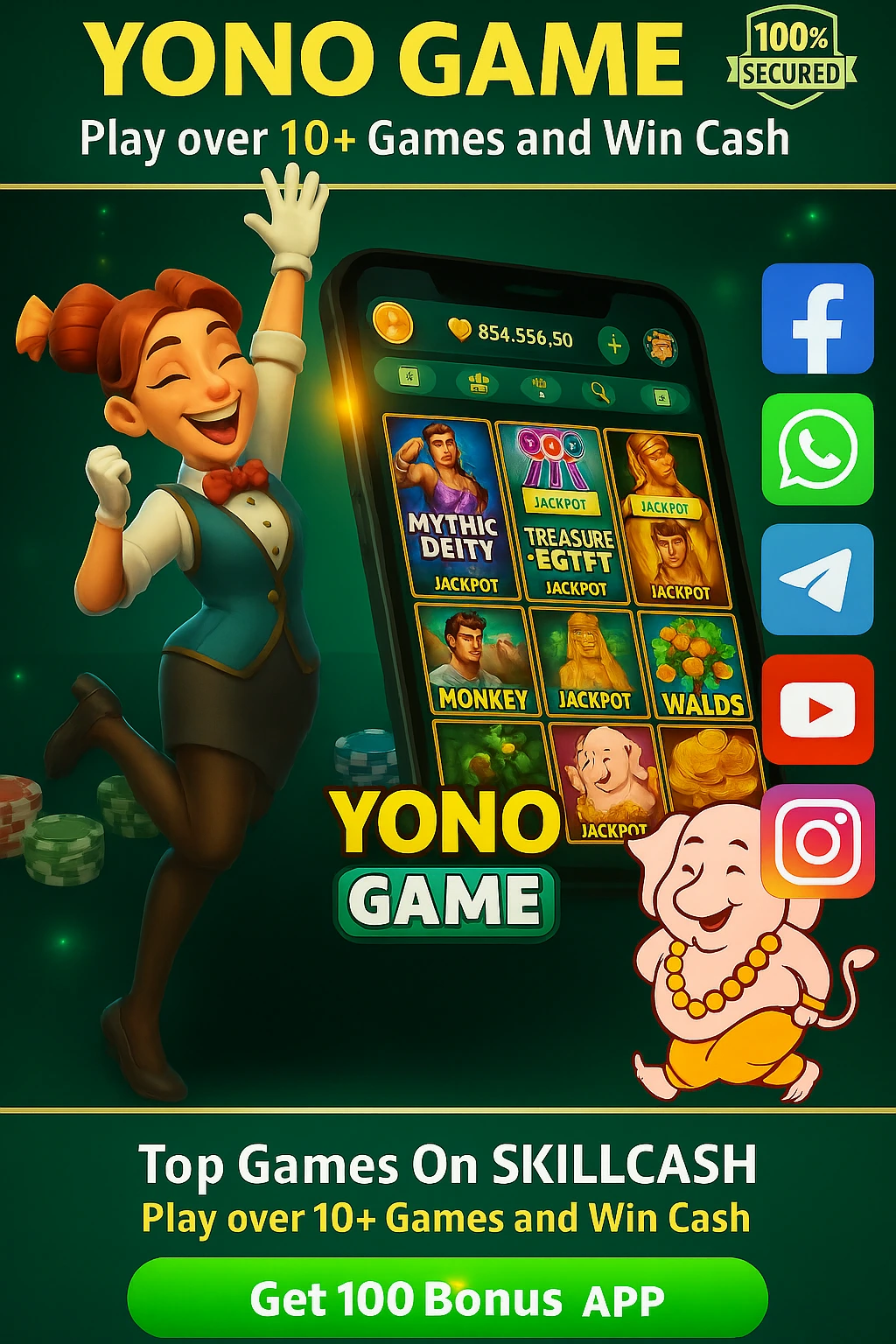 Yono Game Poster – Play Rummy, Slots, Spin & Arcade in one app